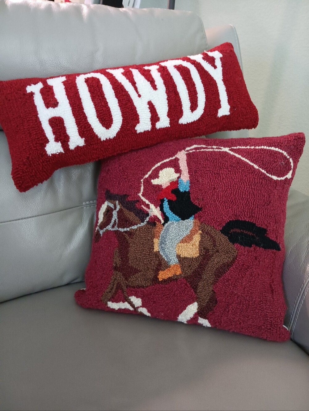 PILLOWS Howdy & Western Roper novelty throw - set of 2 (discontinued)
